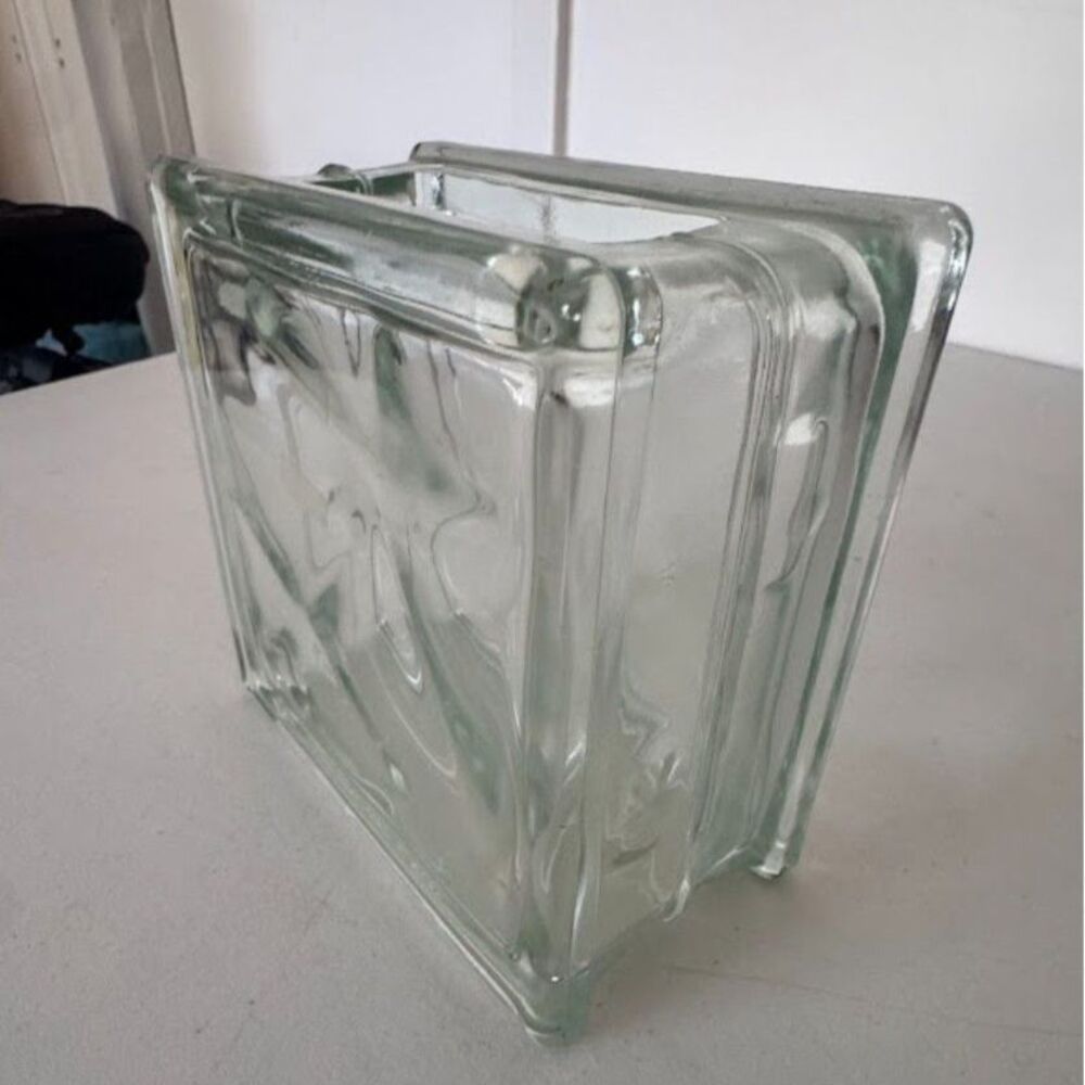 Vintage Mid Century Glass Block Made in West Germany 5 5/8"- No Holes